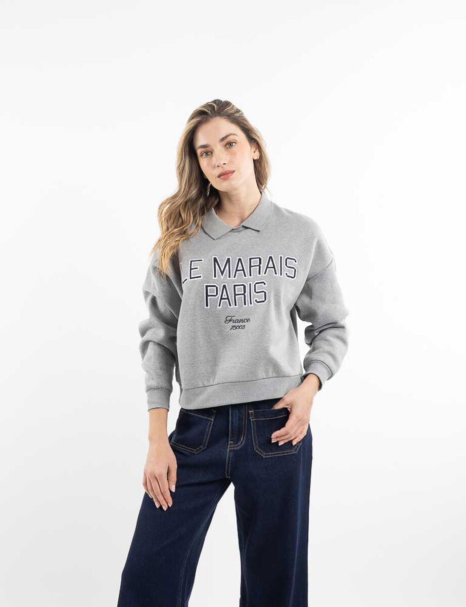 Poler&oacute;n Con Estampado Mujer Zibel