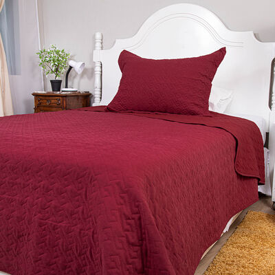 Quilt Doral 1,5 Plazas Burdeo Velvety