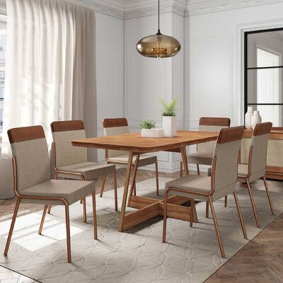 Juego de Comedor Roca Río 6 Sillas Avellana