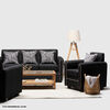 Juego de Living Almore Alemania Sof&aacute; 3 Cuerpos + Dos Sillones 1 Cuerpo Negro