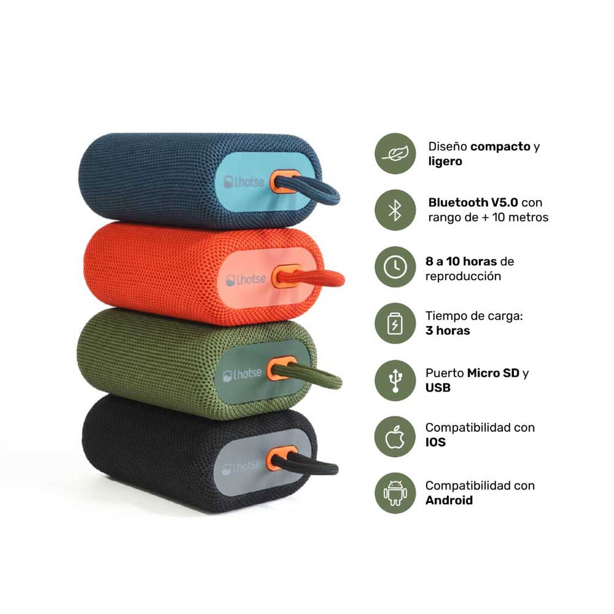 Kit Smartwatch Lhotse Vibe 05 Cream + Parlante Azul