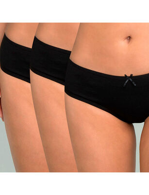 Imagen 1 del producto Pack 3 Calzones Pantaletas Mujer Intime Black, Rosado, Verde, Surt.Color, Azul