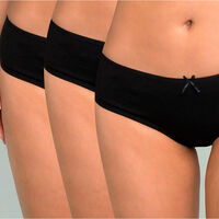Pack 3 Calzones Pantaletas Mujer Intime Black, Rosado, Verde, Surt.Color, Azul