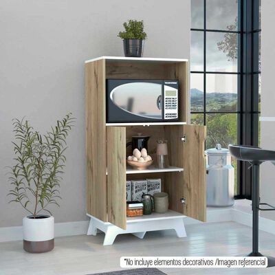 Imagen 2 del producto Mueble para Microondas TuHome Bi Color Duna Blanco 2 Puertas