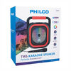 Parlante Bluetooth Philco 765 Karaoke Gris-Rojo
