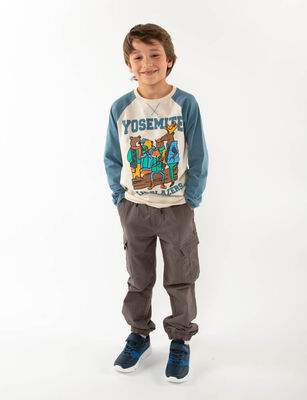 Imagen 1 del producto Pantalón Jogger de Algodón Niño Chess Grafito