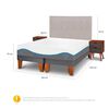Cama Europea CIC Base Dividida 2 Plazas Alaska + Respaldo + 2 Veladores
