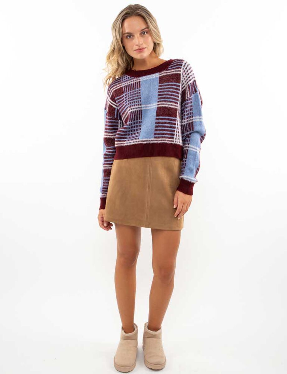 Sweater Tartán Mujer Icono