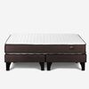 Cama Europea Rosen Base Dividida 2 Plazas Ergo T + Gratis Respaldo + 2 Veladores Casanova 2 Plazas Nogal