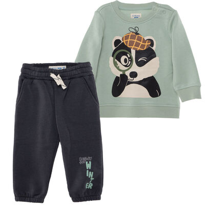 Conjunto Polerón+Pantalón de Algodón Chess Baby