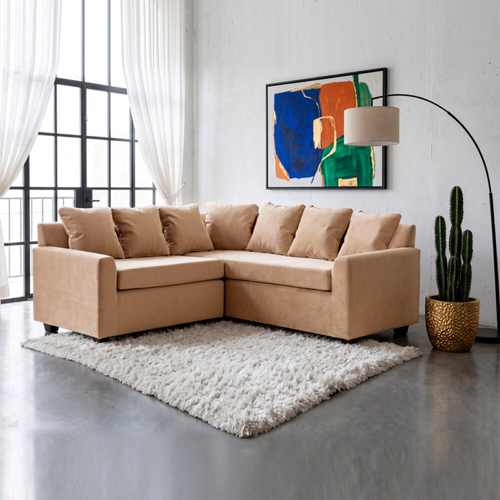 Seccional Latam Home Lucca 3 Cuerpos Beige