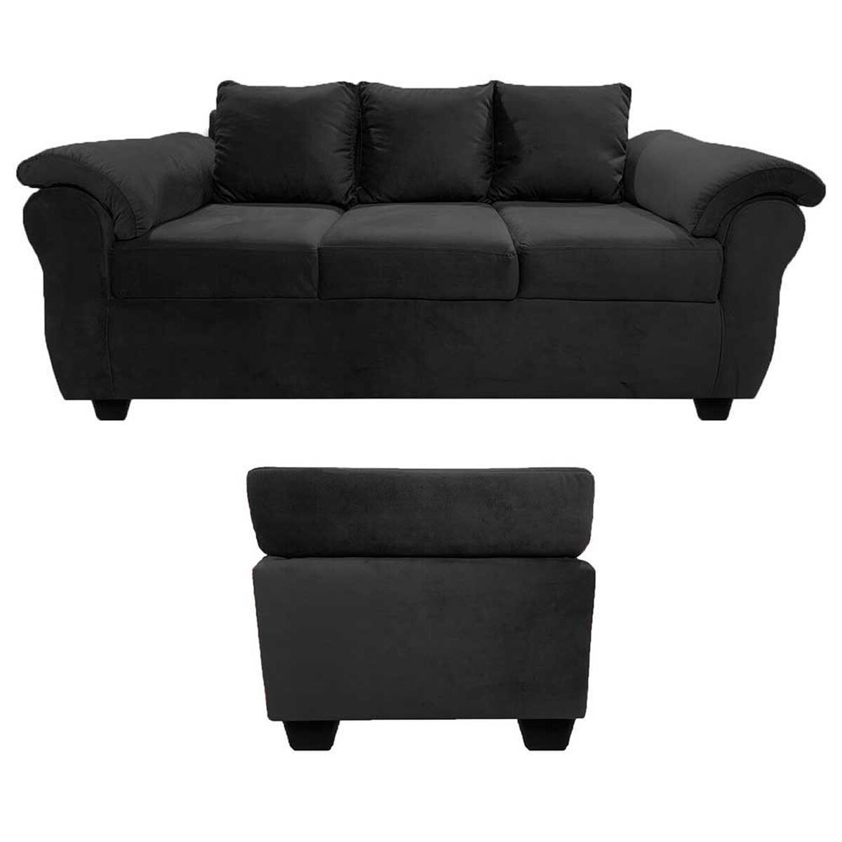 Sofá Muebles MPR Ezeiza 3 Negro