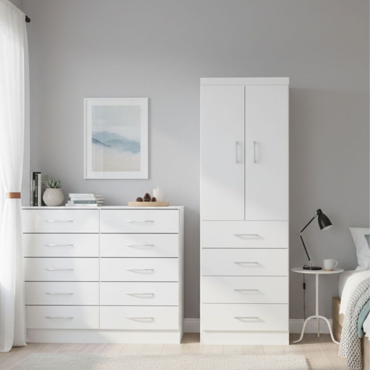 Combo Exit Closet 2P 4C + Comoda 10C Caf&eacute; Beige