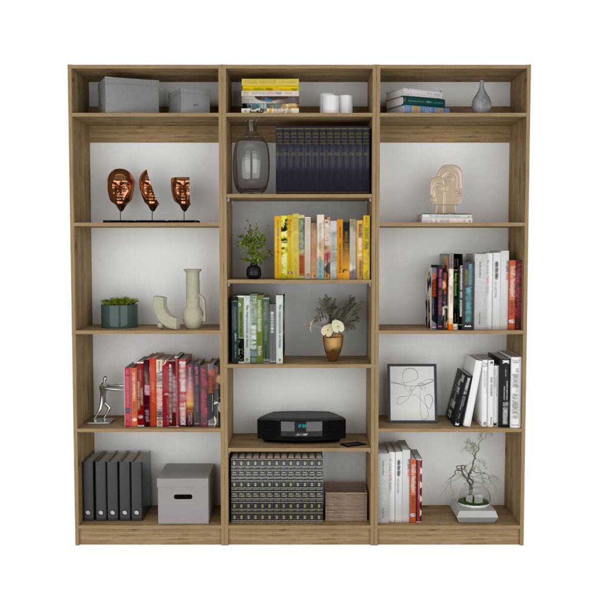 2 Estantes 4 Repisas + Estante 5 Repisas + 3 Complementos TuHome Home Macadamia