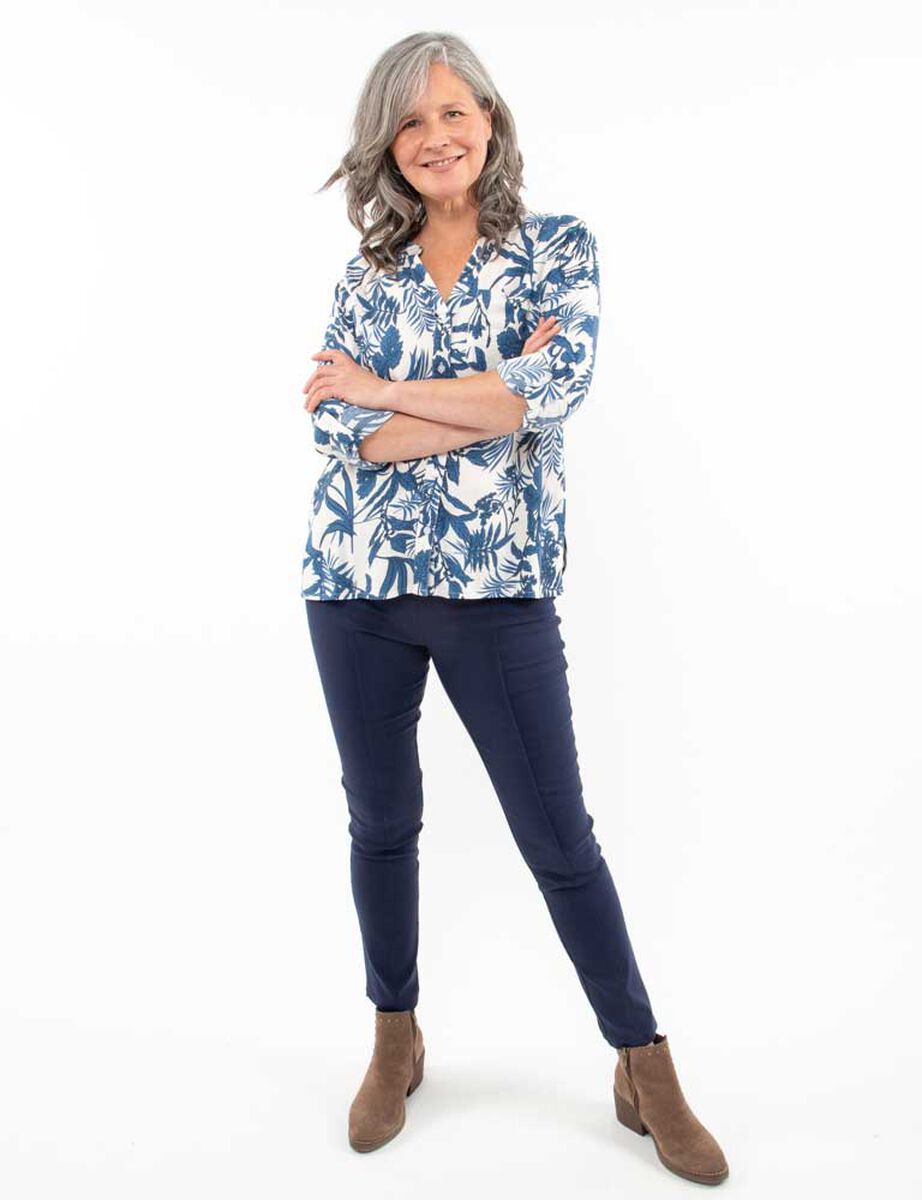 Blusa Estampada Manga Larga Mujer Portman Club