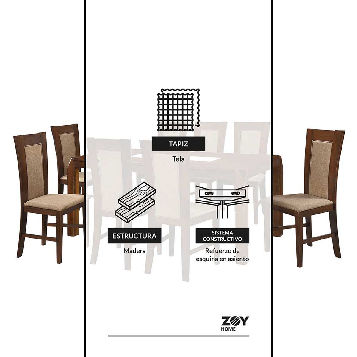 Juego de Comedor Bali 8 Sillas