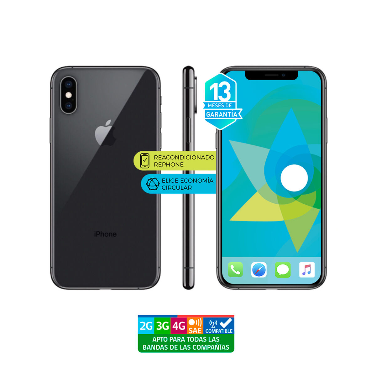 Celular Apple Iphone XS 256GB 5,8" Reacondicionado Gris Liberado