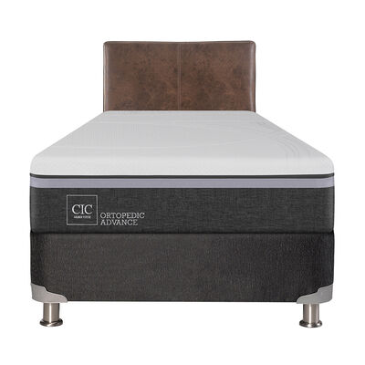 Imagen 1 del producto Box Spring CIC 1,5 Plazas Ortopedic Advance + Respaldo Baker
