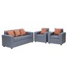 Rack Almore Paris Freijo y  Gris Hasta 55" + Juego de Living 3-1-1