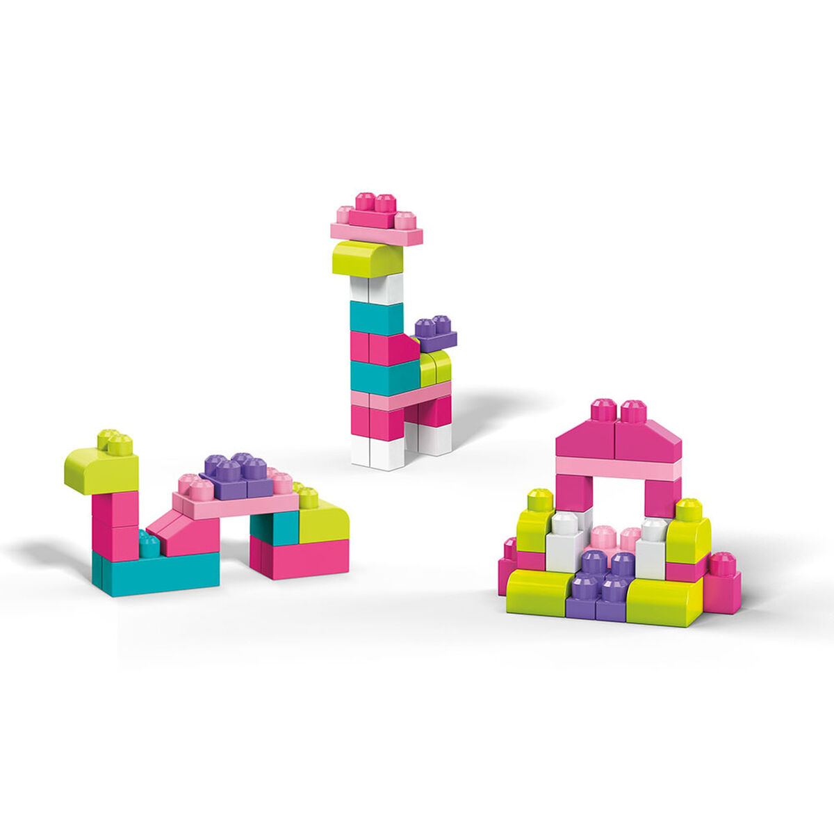 Megablocks Gran Bolsa Rosa para Construir