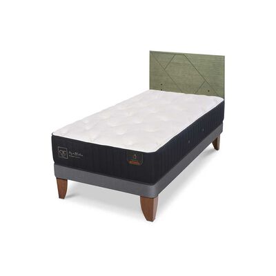 Imagen 2 del producto Cama Europea CIC 1,5 Plazas Premium + Respaldo Villarrica Olivo