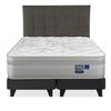 Cama Europea Flex 2 Plazas Paradise + Respaldo Design Grafito