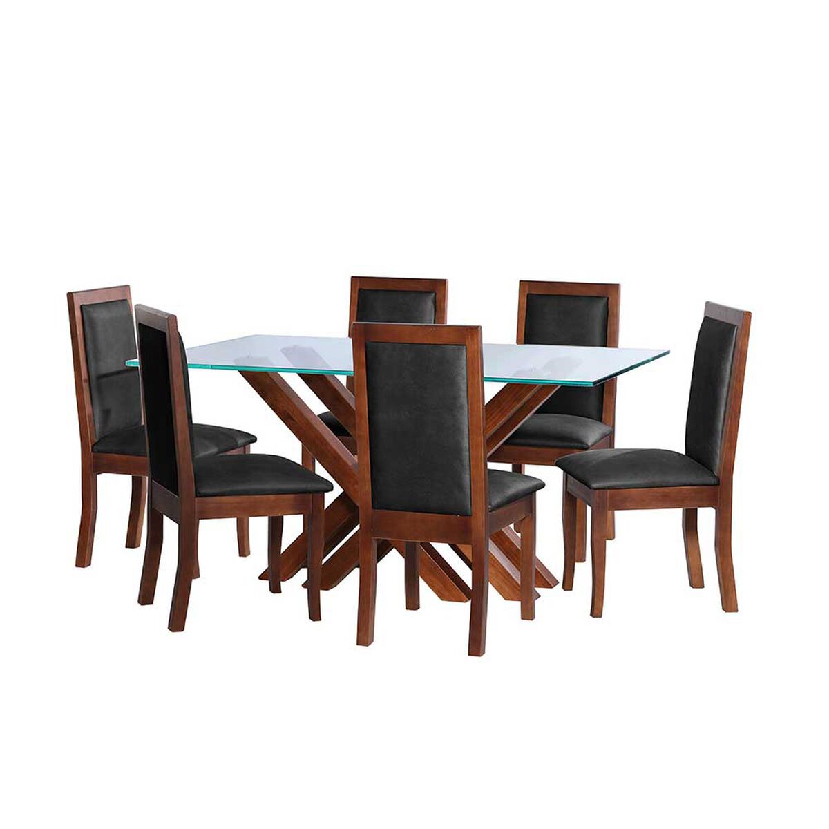 Juego de Comedor Latam Home Merida 6 Sillas Negro