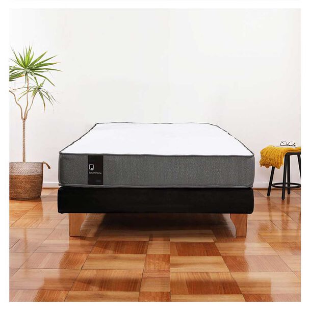 Cama Europea Latam Home 1,5 Plazas Zen Best Negro