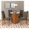 Juego de Comedor Londrina 4 Sillas  Café/Gris