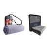 Pack Toallon Y Toalla Microfibra Suede Gris Pro Outdoor