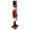 Muñeco Cascanueces Decorativo Navideño Santini Rojo Negro 30 cm
