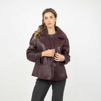 Chaqueta Mujer Alma Burdeo, Cafe, Negro