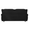 Sofá Felpa Kea Malaga 3 Cuerpos Negro