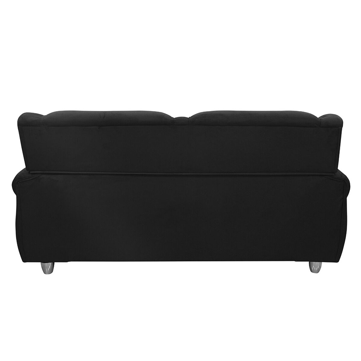 Sofá Felpa Kea Malaga 3 Cuerpos Negro