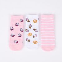 Pack 3 Calcetines Mujer Icono Rosado