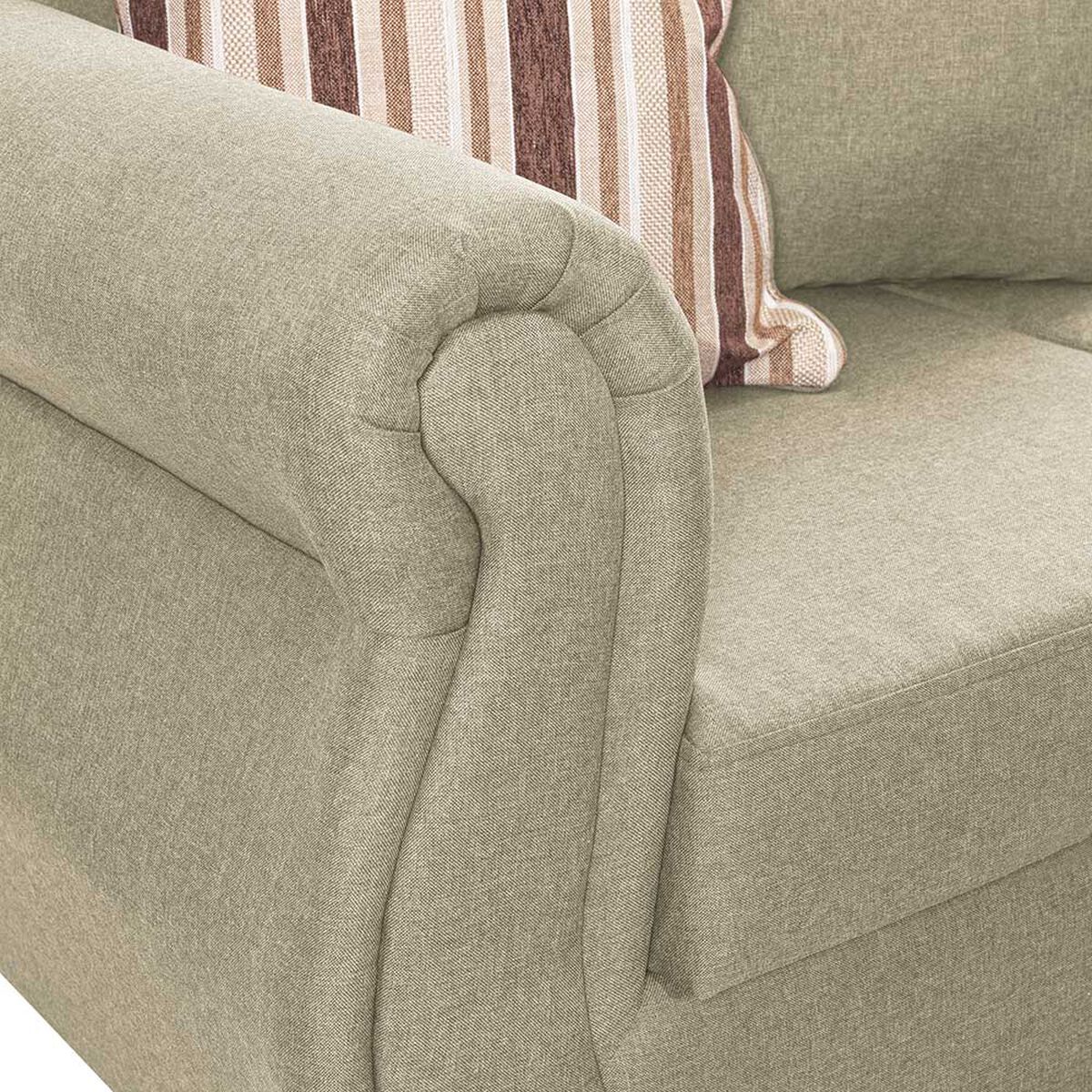 Juego de Living Innovamuebles Azucena Sofá 3 Cuerpos + Dos Sillones 1 Cuerpo Beige 