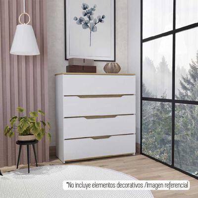 Imagen 1 del producto Cómoda TuHome Bi Color 4 Cajones