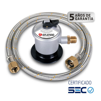 Imagen 2 del producto Regulador de Gas Splendid A235itG1 + Flexible