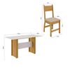 Juego de Comedor Home Mobili Milano 6 Sillas Café Blanco Off