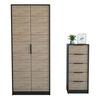 Clóset 2 Puertas + Cómoda 5 Cajones