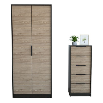 Clóset 2 Puertas + Cómoda 3 Cajones