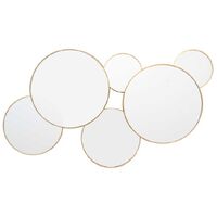 Espejo Vgo Circulos Dorado 55 x 32 cm