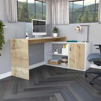 Escritorio en L TuHome Axis Duna Blanco