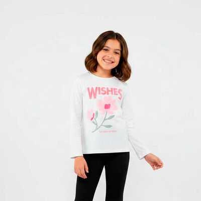Polera Manga Larga de Algod&oacute;n Ni&ntilde;a Chess