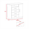 Mueble de Tocador + Espejo + Cómoda 4 Cajones 1 Puerta Perla
