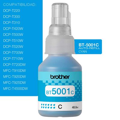 Imagen 2 del producto Tinta Brother BT5001 Cyan