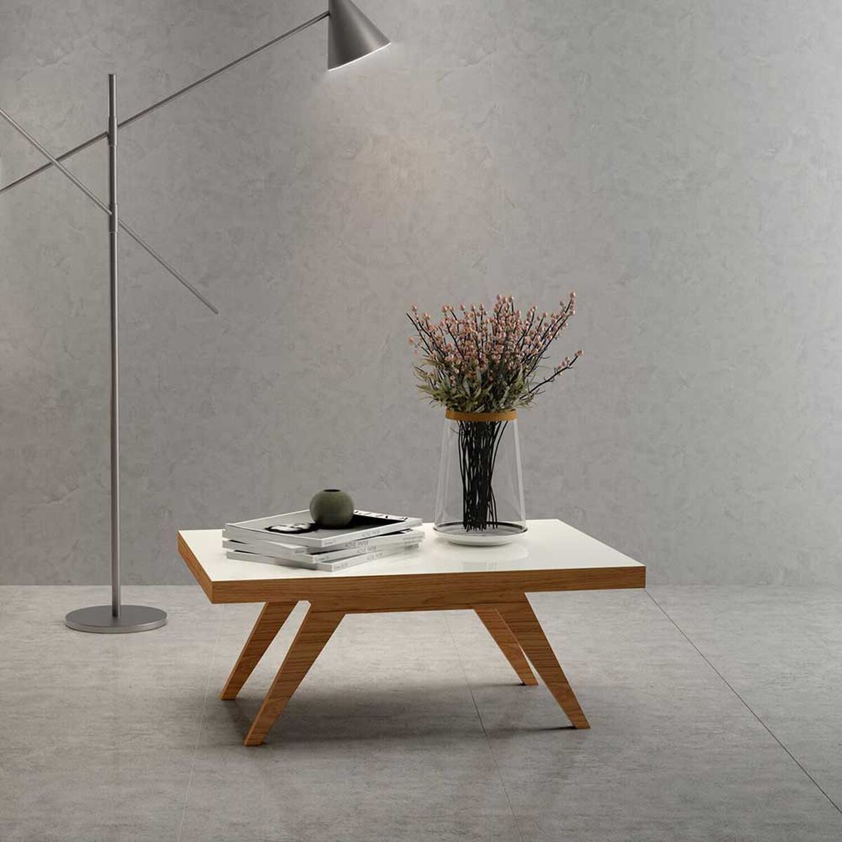 Mesa de Centro Roca Goiana Blanco Canela