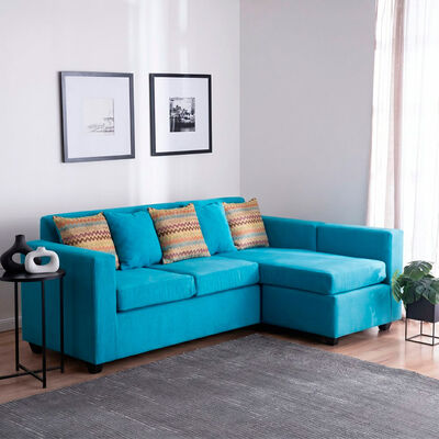 Seccional Muebles MPR Jazm&iacute;n 4 Cuerpos Turquesa