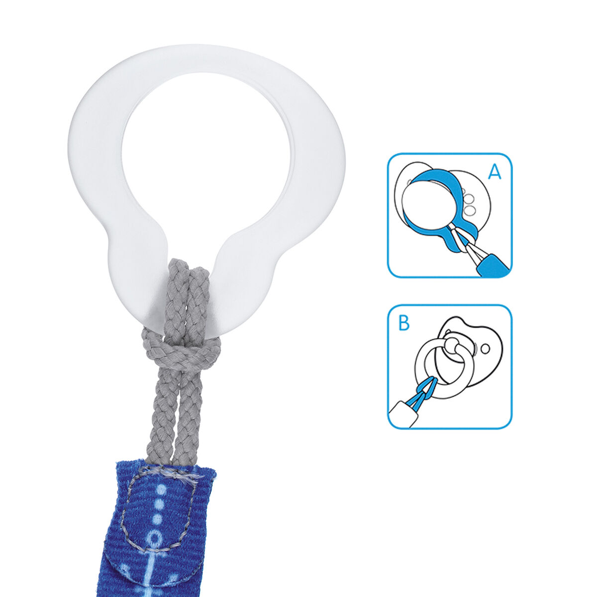 Porta Chupete Ballena Azul Mam