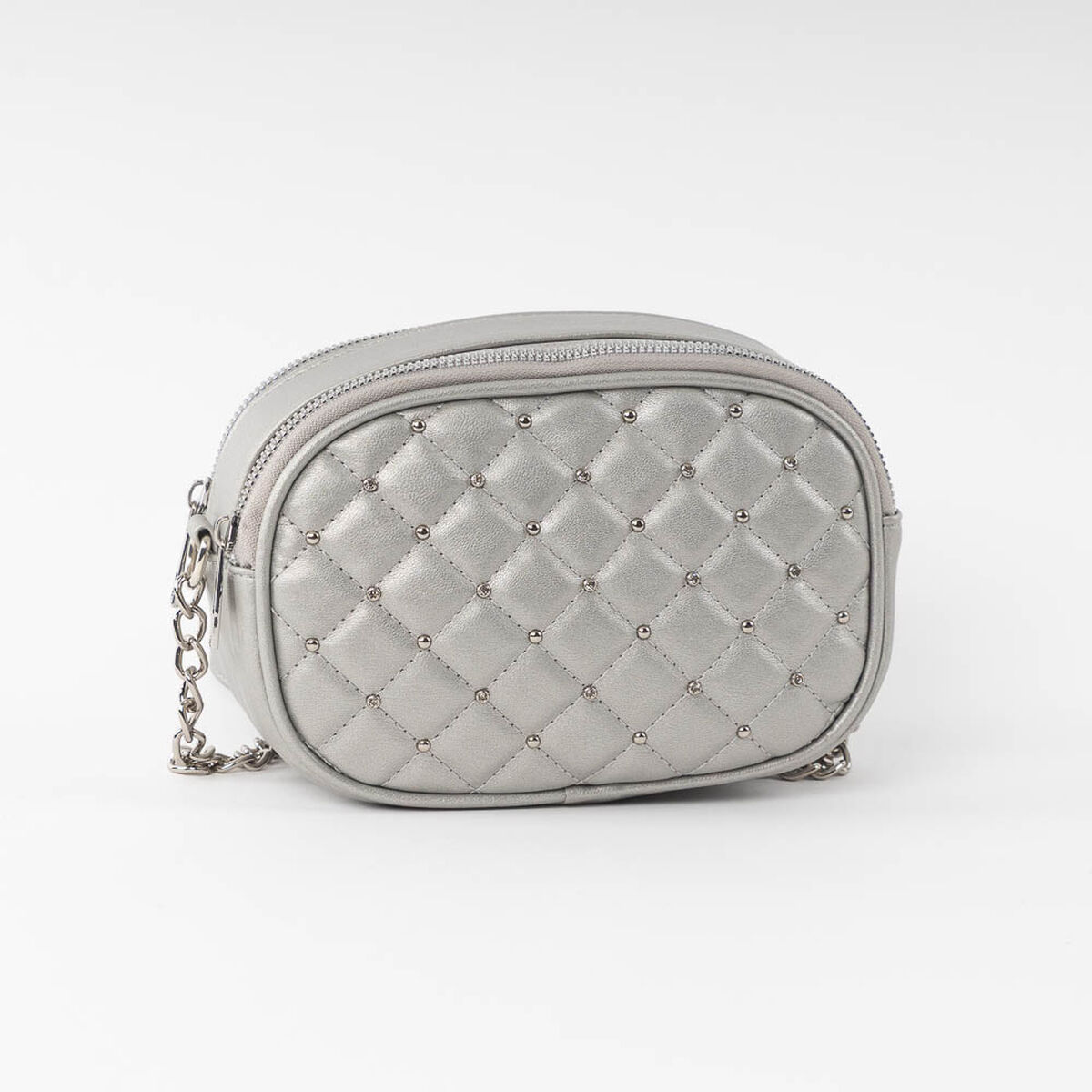 Cartera Cross Bag Plateada Mujer Soviet